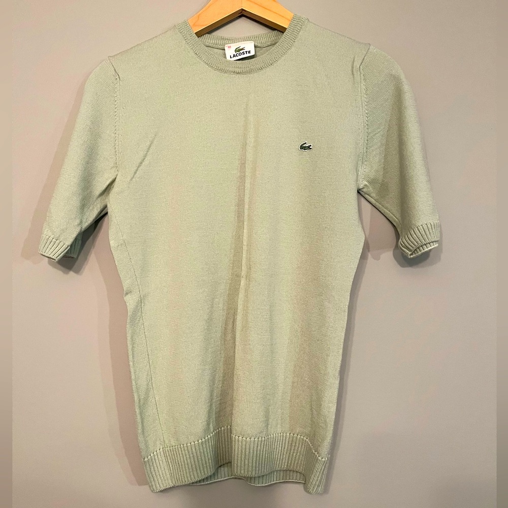 Lacoste wool top size 40/large green